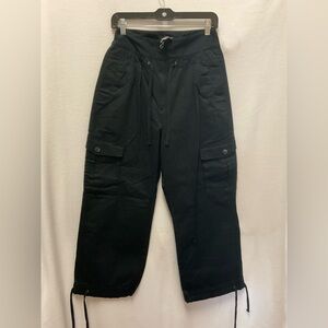 VENUS Black Cargo Drawstring Jogger Pants